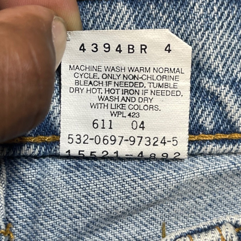 Vintage Levis 512 Women's 27x30 USA Made Slim Tapered Jeans Light Wash Denim 90s - Picture 7 of 11